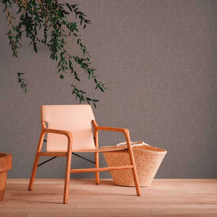 Florale Natur-Tapete Grau Braun - Tapete im Landhaus-Stil - Vliestapete Wohnzimmer Büro - WA506366