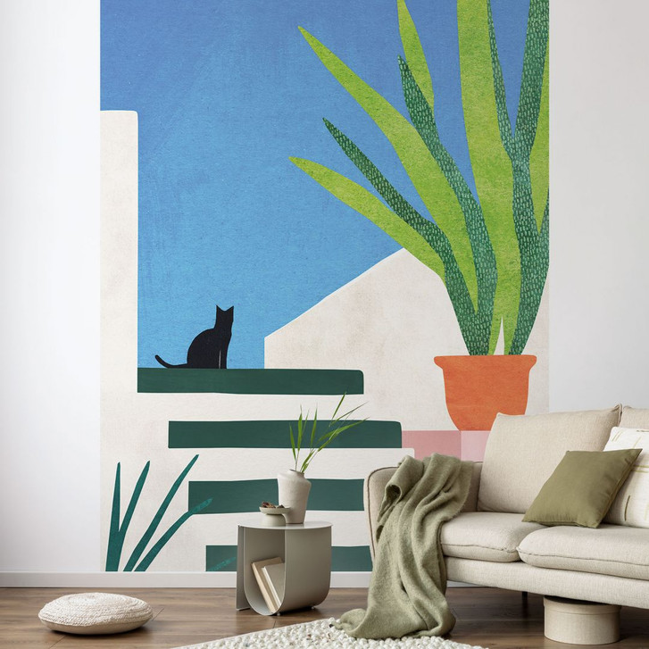 Fototapete Schwarze Katze in Griechenland - Rivers - WA424159