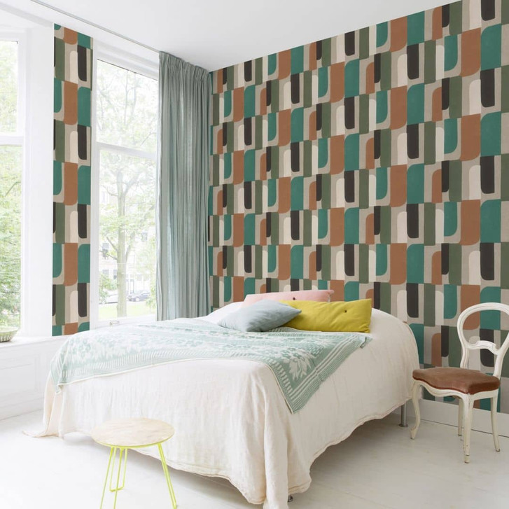 Grafiktapete, Vliestapete Paraiso grün - WA428589