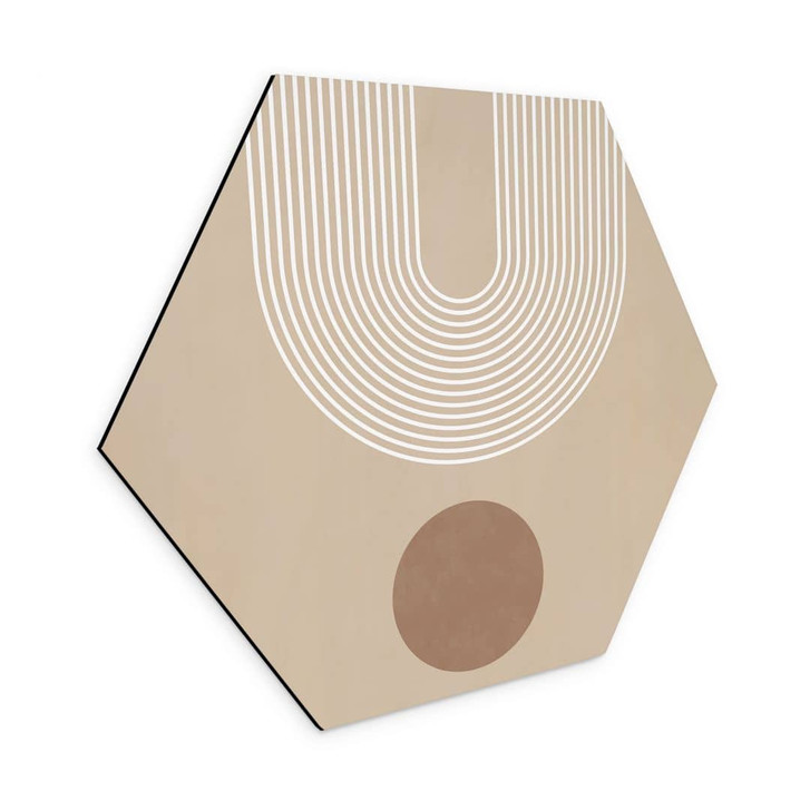 Hexagon Wandbild Abstrakte Geometrie in Balance - Ristova - Alu-Dibond - WA464452