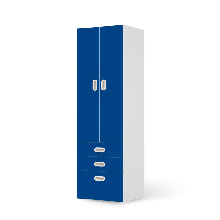 Klebefolie IKEA Stuva / Fritids - 3 Schubladen und 2 grosse Türen - Blau Dark - CR111873