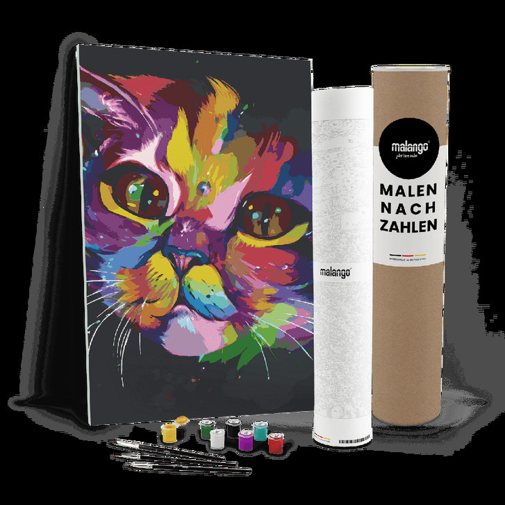 Malen nach Zahlen Leinwandbild - Katze Käthe - WA447140