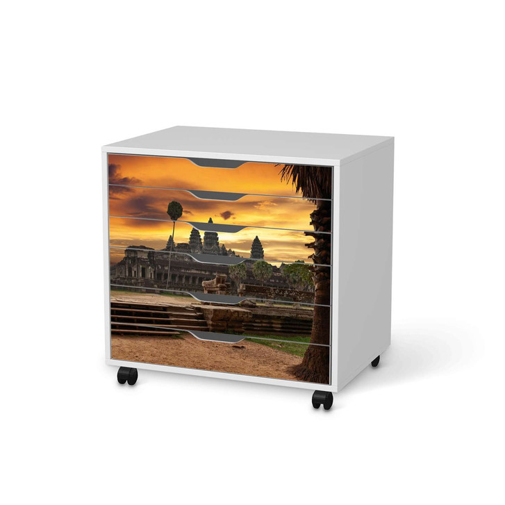 Möbelfolie IKEA Alex Rollcontainer 6 Schubladen - Angkor Wat - CR114177