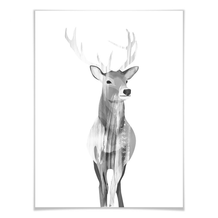 Poster Goed Blauw - Der Hirsch - WA247432