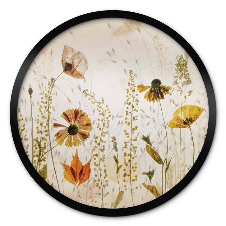 Poster Wilde Wiesenblumen im Sonnenlicht - Talen - Rund - WA433105