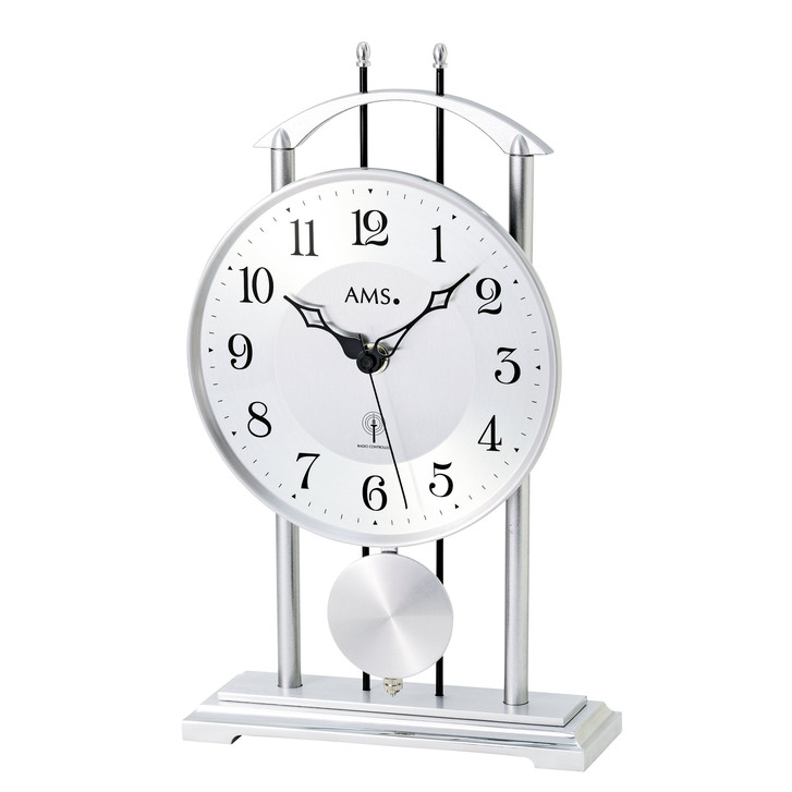 Tischuhr Funk Metall messinglackiert - UG100417