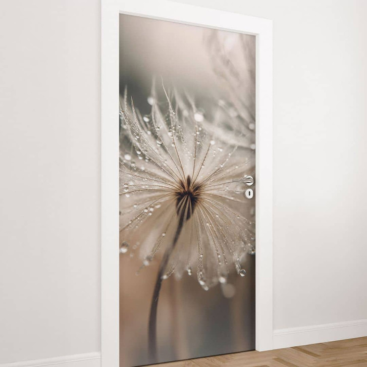Türfolie Pusteblume im Morgentau - Treechild - Selbstklebende Türdeko - WA509943
