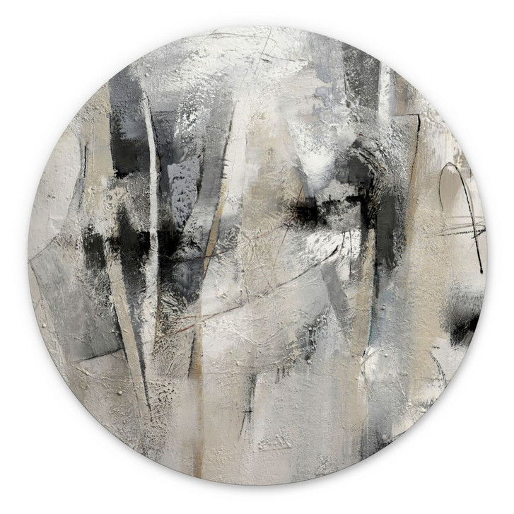 Wandbild Abstrakte Landschaft - Fedrau - Alu-Dibond Rund - WA431622