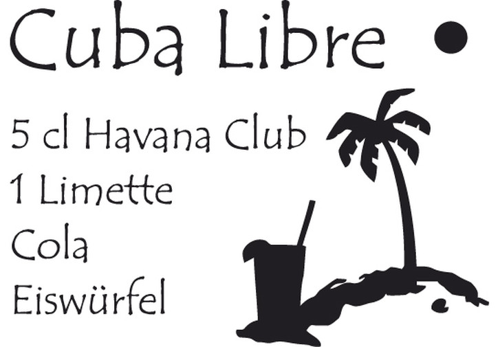 Glasdekor Rezept Cuba Libre - CG10307