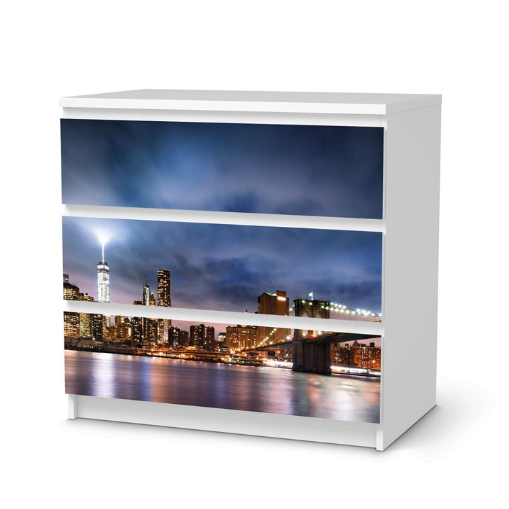 Klebefolie IKEA Malm Kommode 3 Schubladen - Brooklyn Bridge - CR109753