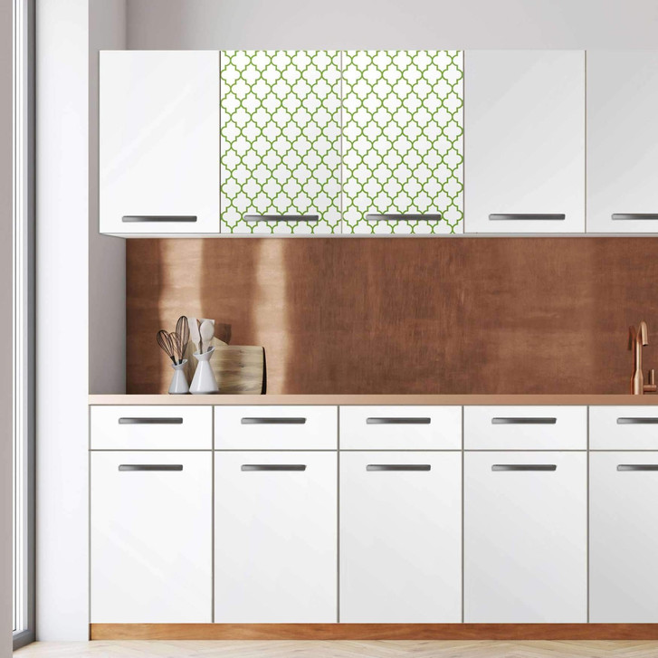 Klebefolie - Wandschrank 80cm Breite - Retro Pattern - Grün - CR108974