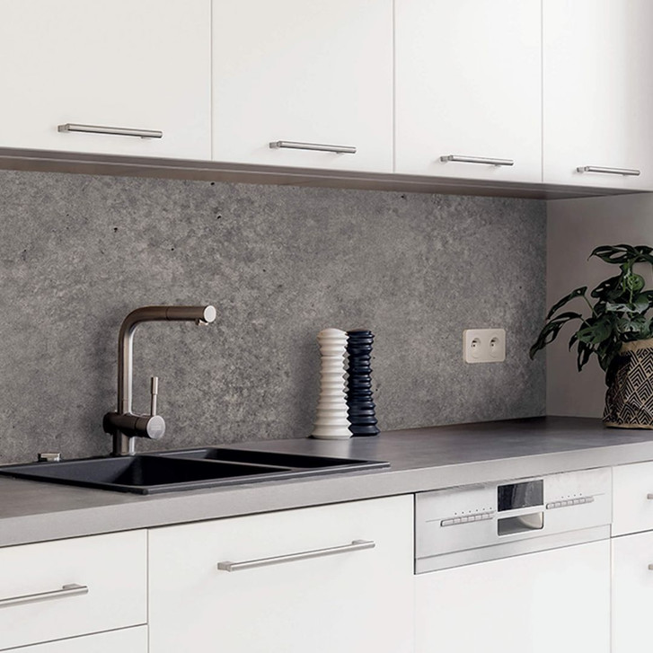 Küchenrückwand Beton Optik Dunkelgrau - Folie oder Aluverbund - WA410213
