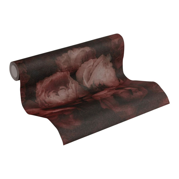 Livingwalls Vliestapete New Walls Romantic Dream Blumentapete mit Rosen rot, schwarz - WA289605