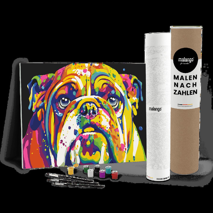 Malen nach Zahlen Leinwandbild - Hund Heinrich - WA447152