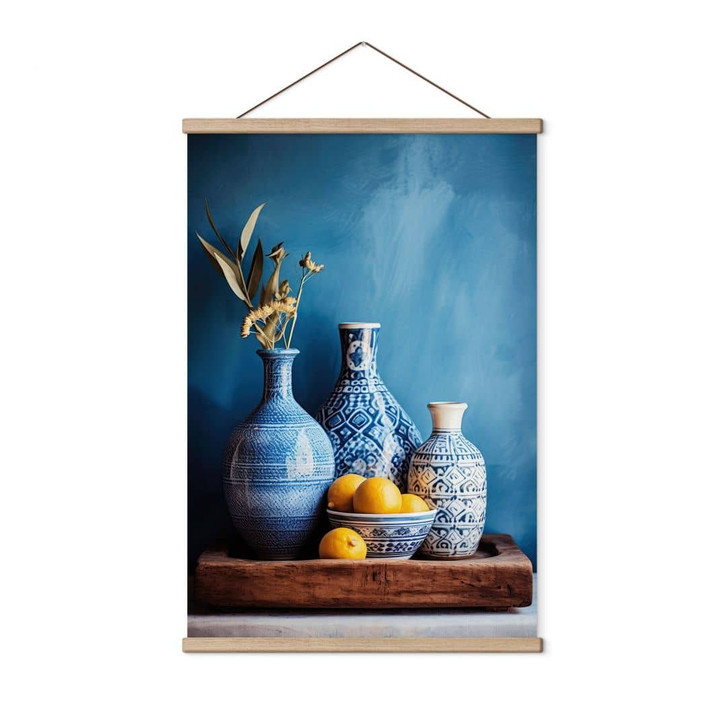 Stoffbild Stillleben mit Vasen und Zitronen - Treechild - WA474254