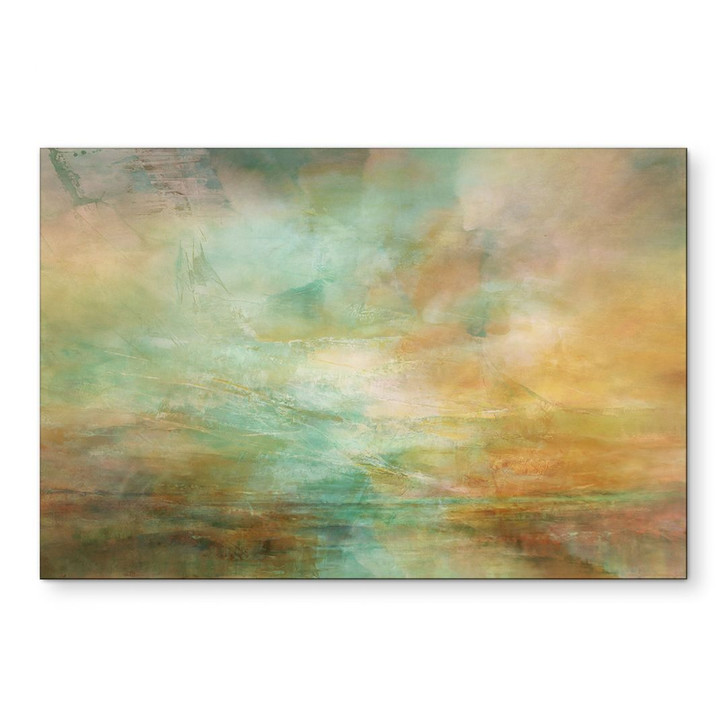 Wandbild Türkisgoldenes Licht am Meer - Schmucker - Alu-Dibond - WA506251