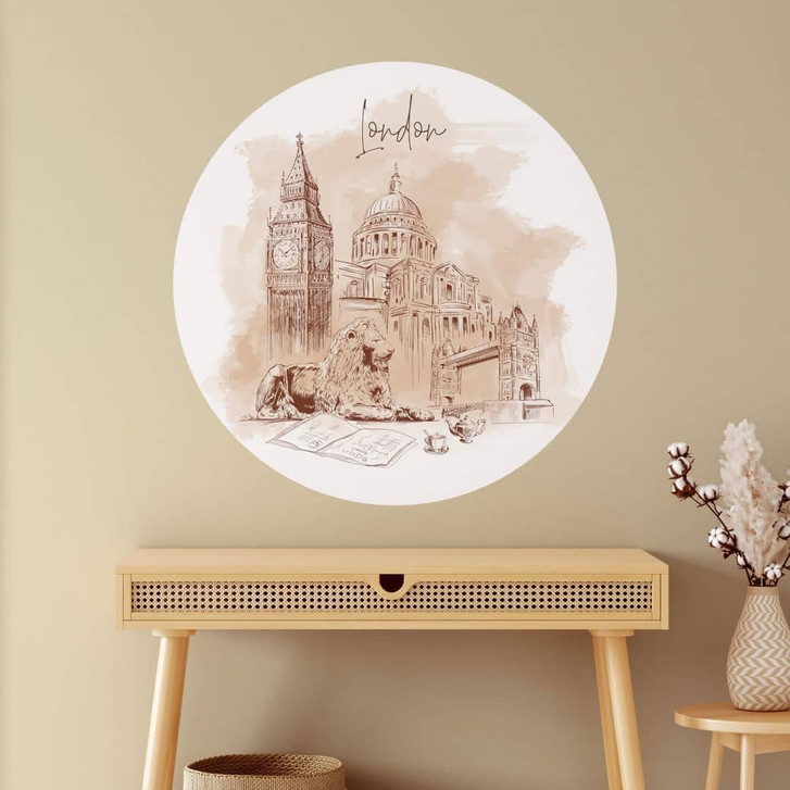 Wandsticker Wandtattoo Love your City - London - Rund - WA350788