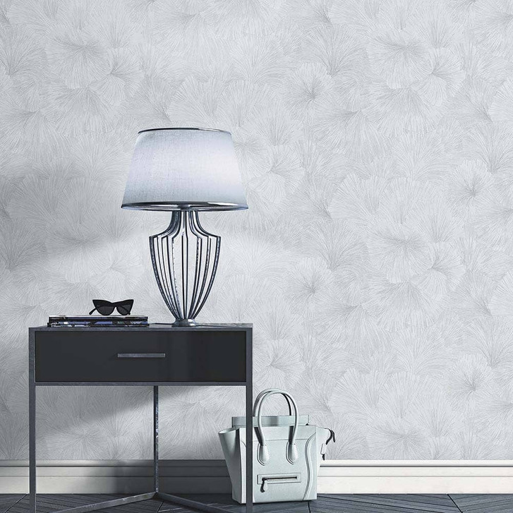 Blättertapete, Mustertapete Fashion for Walls 4 von Guido Maria Kretschmer silber - WA397644