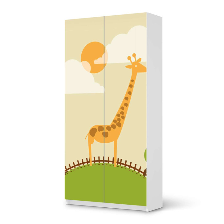 Klebefolie IKEA Pax Schrank 201cm Höhe - 2 Türen - Mountain Giraffe - CR109963