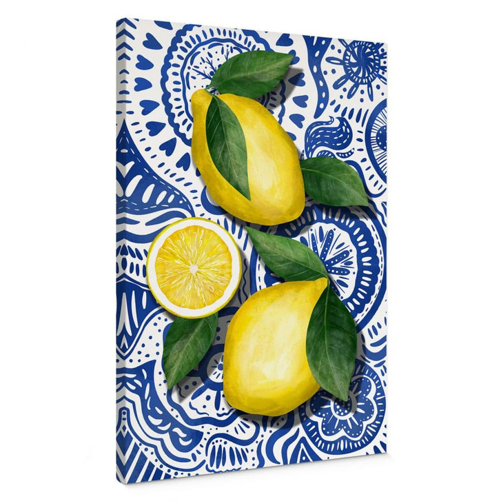 Leinwandbild Sizilianische Zitronen | Mediterrane Wanddeko für die Küche - EMELIEmaria - WA459785