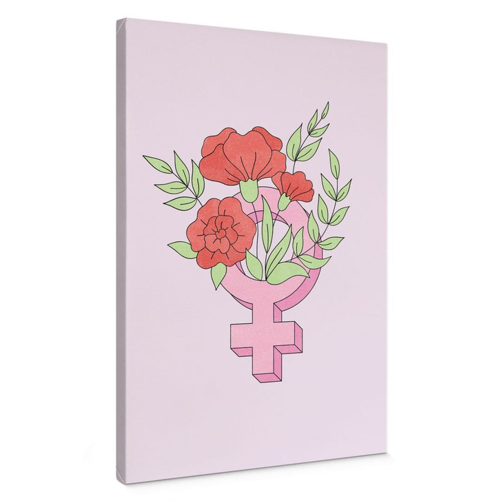 Leinwandbild Venuszeichen mit Blumen - WA496984