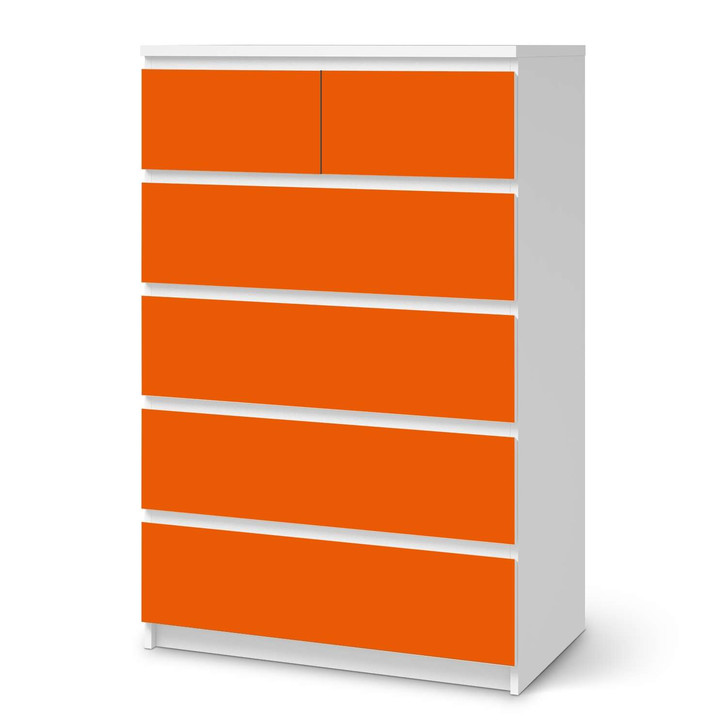 Möbel Klebefolie IKEA Malm Kommode 6 Schubladen (hoch) - Orange Dark - CR113753