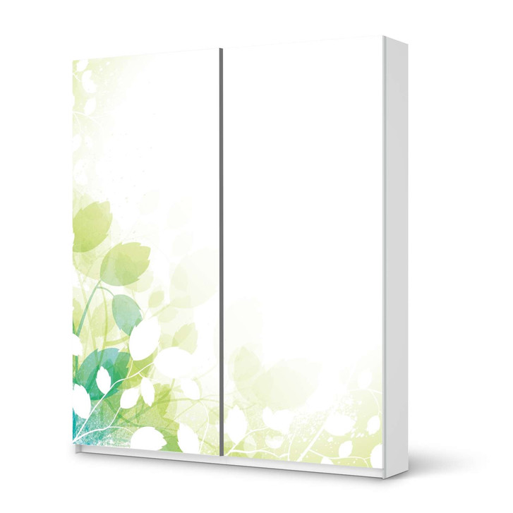 Möbelfolie IKEA Pax Schrank 236cm Höhe - Schiebetür - Flower Light - CR116971