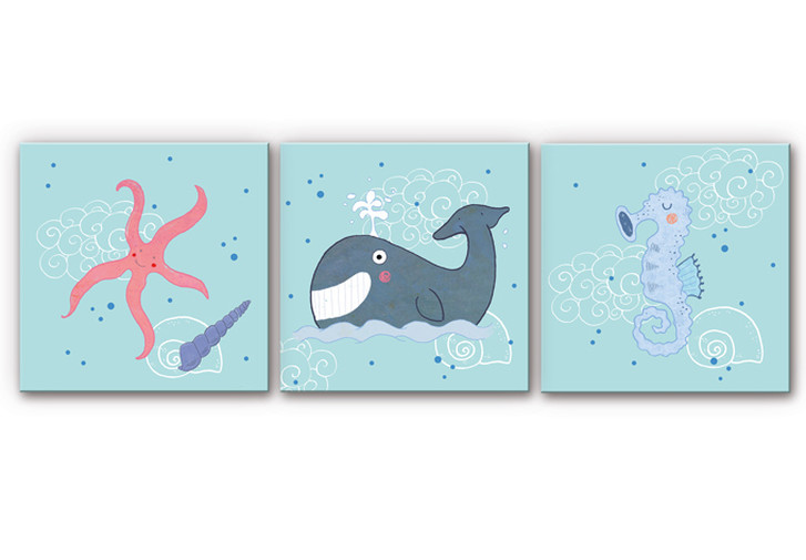 Wandbild Loske - Am Strand (3-teilig) - WA193885