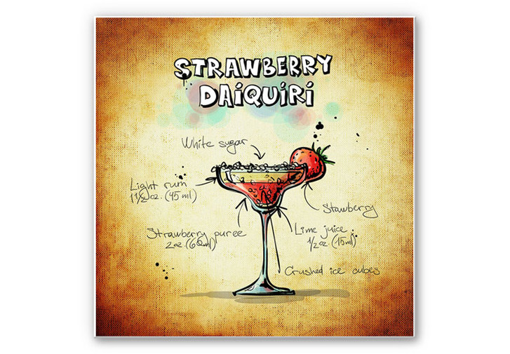 Wandbild Strawberry Daiquiri - quadratisch - WA195679
