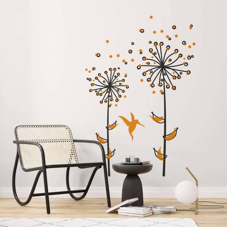 Wandsticker Pusteblume Orange - WA202100