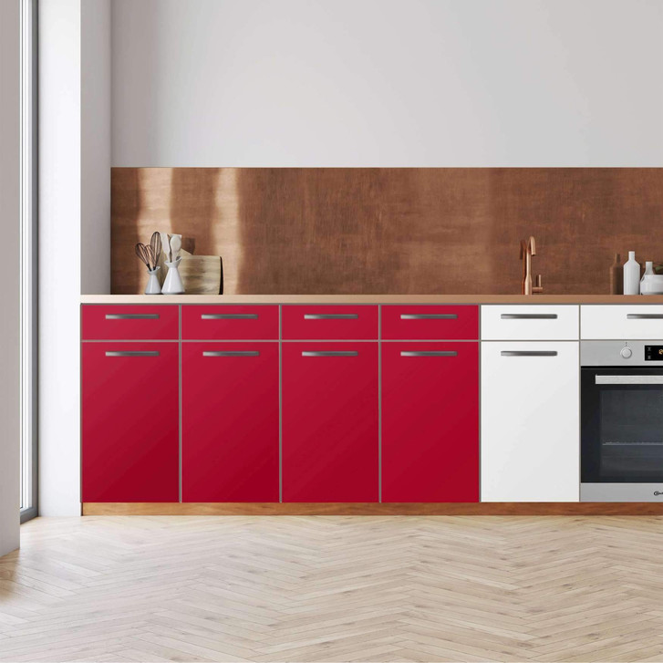 Küchenfolie - Unterschrank 160cm Breite - Rot Dark - CR112407