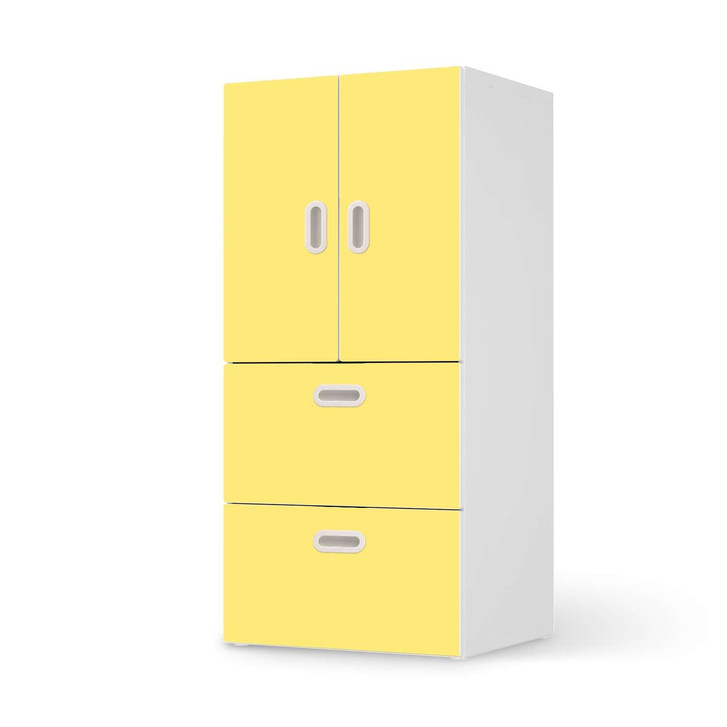 Möbelfolie IKEA Stuva / Fritids - 2 Schubladen und 2 kleine Türen - Gelb Light - CR117457