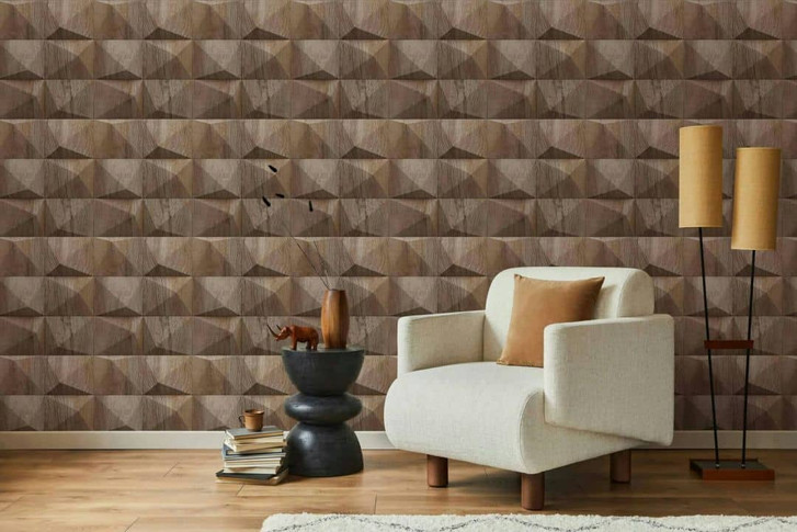 Vliestapete Braun Holzoptik für Wohnzimmer Schlafzimmer Büro marburg Tapete - WA508146