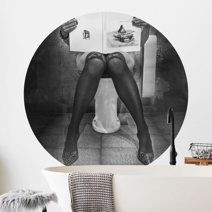 Wandtattoo Erotische Frau im Badezimmer - Toniolo - Rund - WA412834