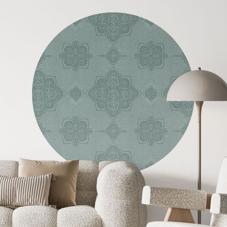 Wandtattoo Mandala-Muster Marrakesch Grün - Bloomery Decor - Rund - WA500969