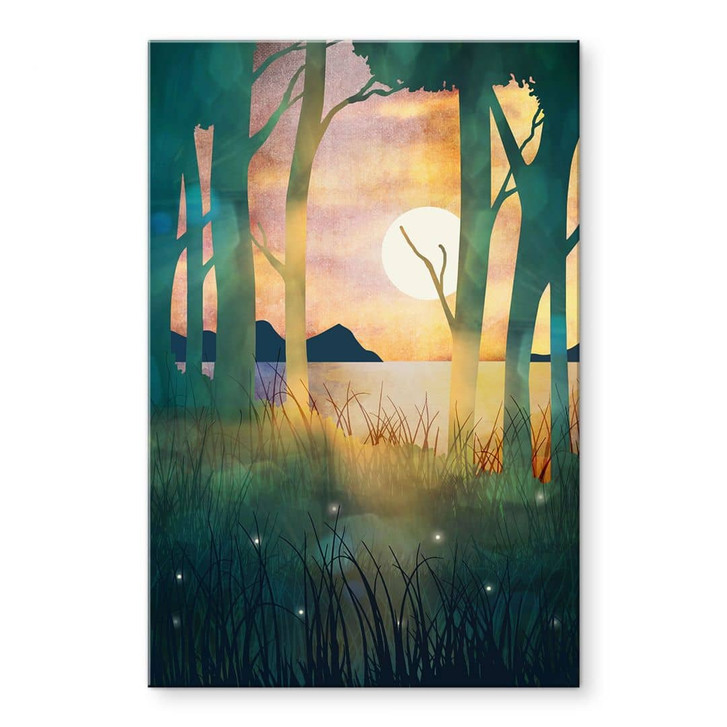 Acrylglasbild Waldzauber bei Sonnenuntergang - SpaceFrog Designs - WA479609
