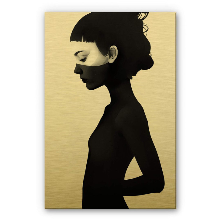 Alu-Dibond mit Goldeffekt Ireland - I am not here - WA270572