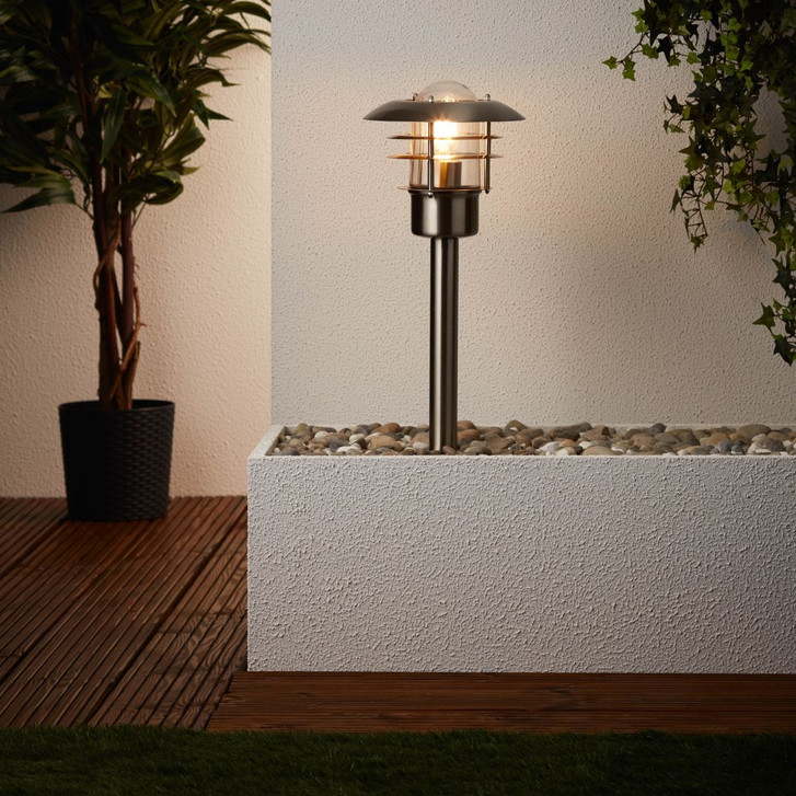 Aussensockelleuchte Pepe, metallic, 50 x 22 cm, Metall Aussenbeleuchtung, dimmbar - WA438910