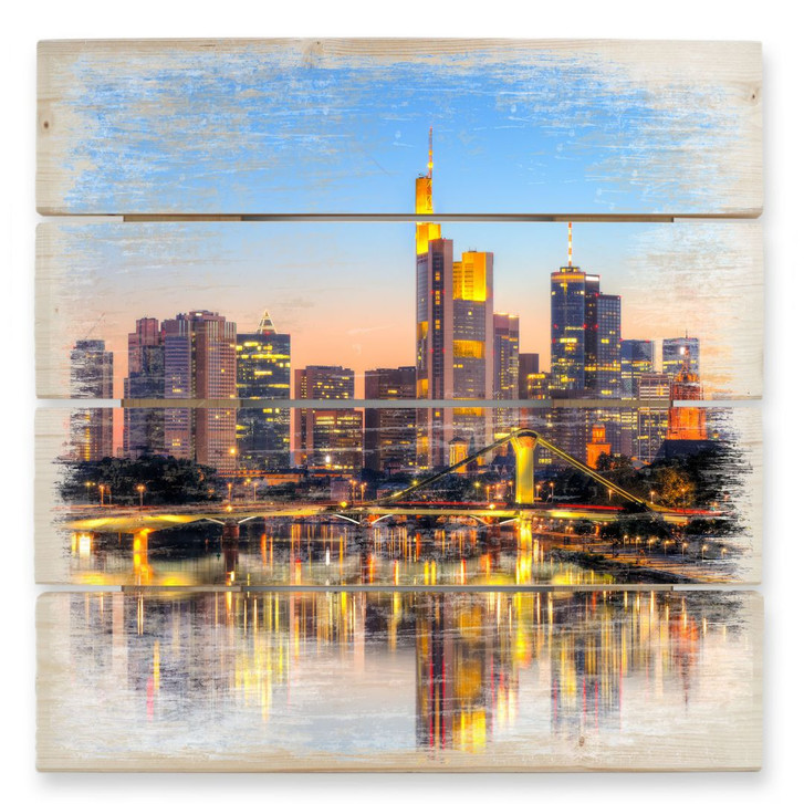 Holzbild Frankfurter Lichter - 40 x 41.5 cm - WA132038