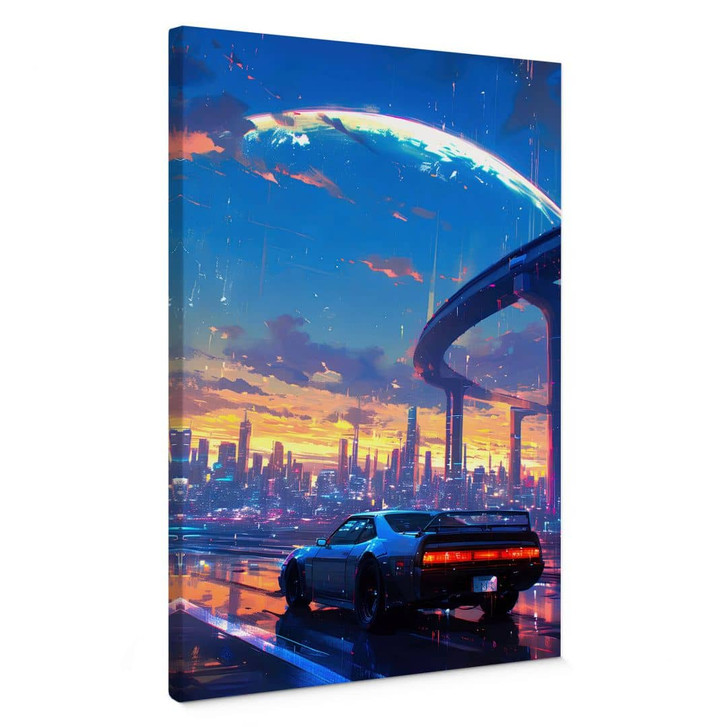 Leinwandbild Autofahrt durch den Regen - Takkar - WA426492