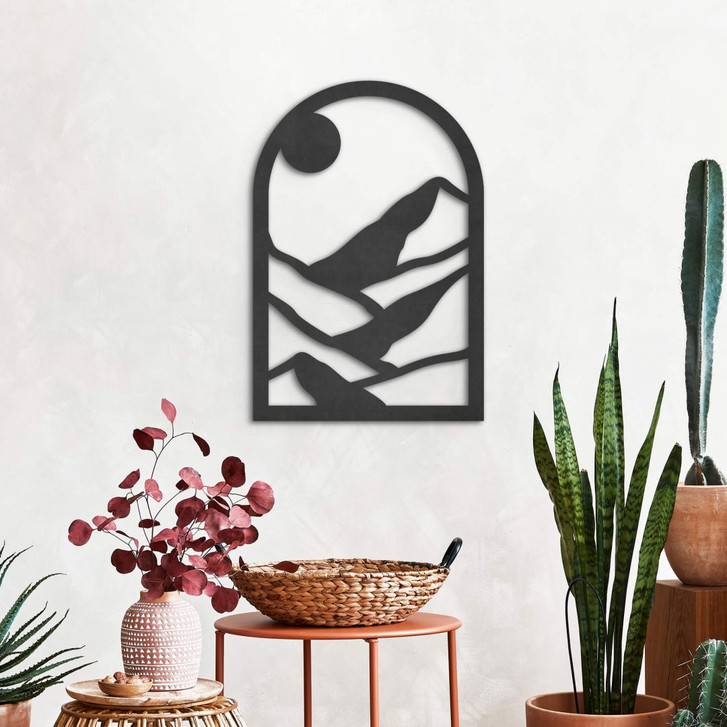 MDF - Holzdeko - Berge im Fenster - WA378477