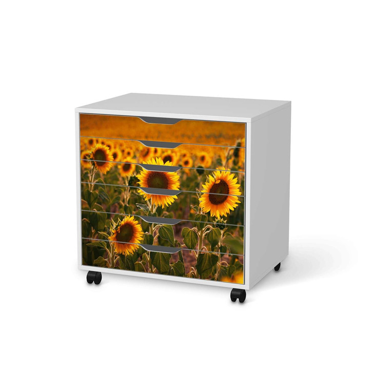 Möbelfolie IKEA Alex Rollcontainer 6 Schubladen - Sunflowers - CR114273