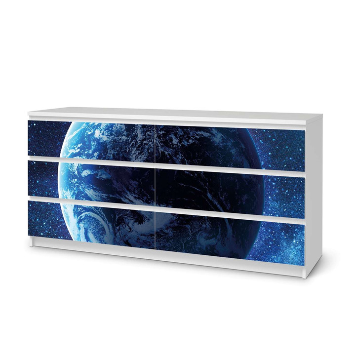 Möbelfolie IKEA Malm Kommode 6 Schubladen (breit) - Planet Blue - CR116609