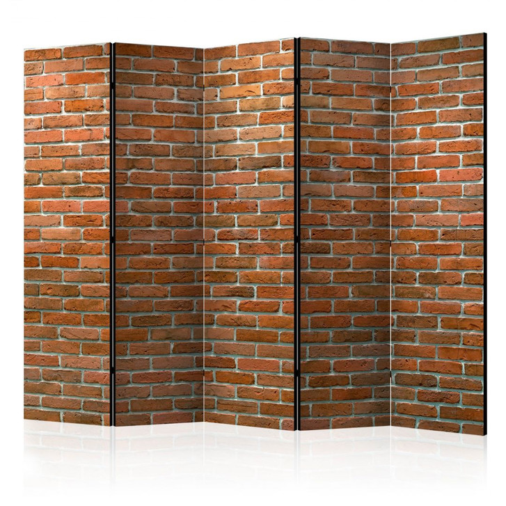 Paravent, Raumteiler freistehend, Trennwand - Stadtmauer , 5-teilig - 225 x 172 cm - WA453169
