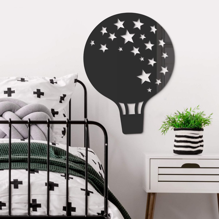 Acryldeko Heissluftballon mit Sternen - WA308024