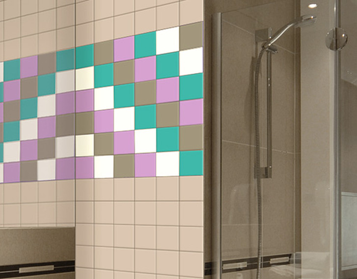 Fliesenaufkleber Vier Wunschfarben 36er Set - TD18677