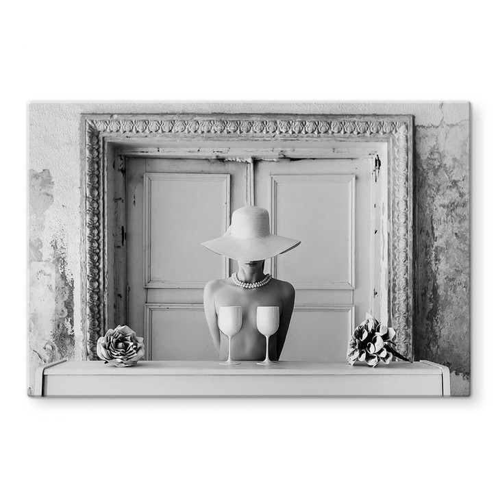 Glasbild Frau mit Champagner Gläsern - Bolgov - WA437024