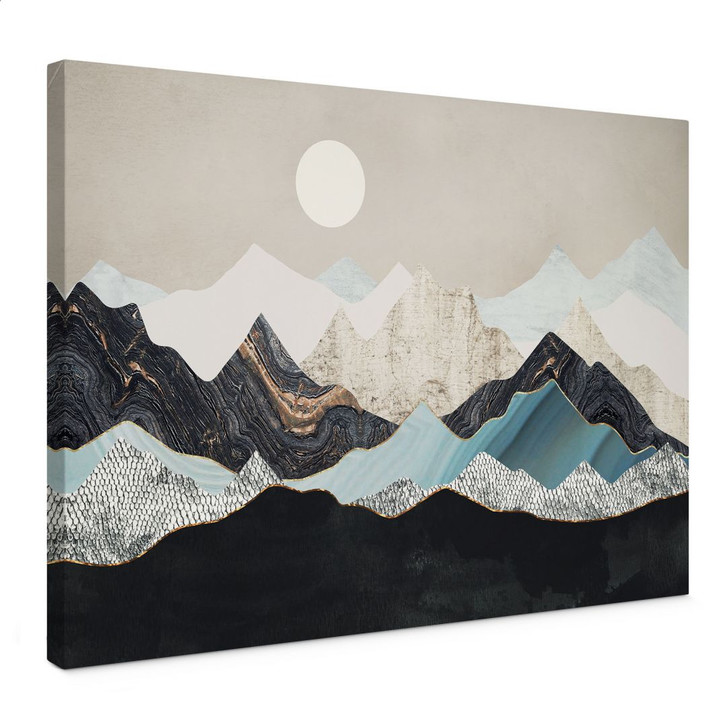 Leinwandbild Ruhige Berglandschaft in der Dämmerung - SpaceFrog Designs - WA426802