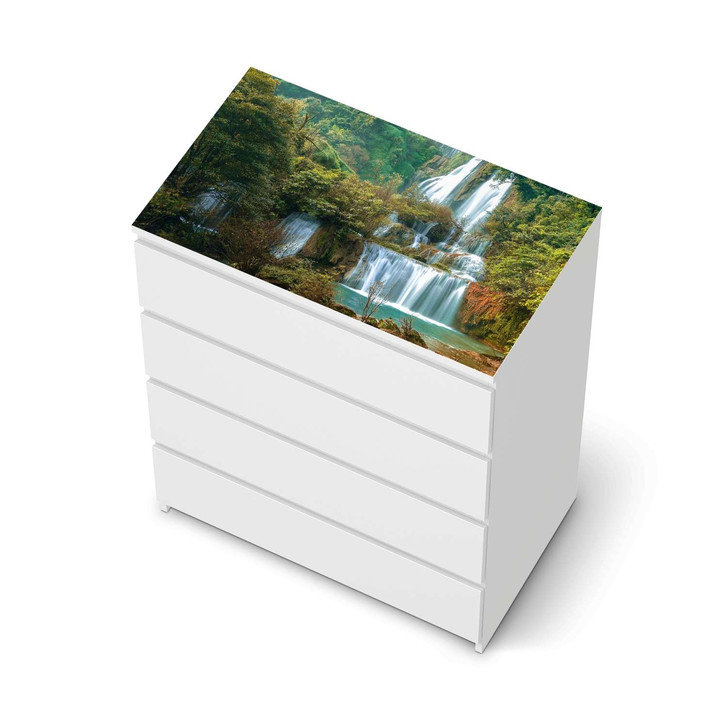 Möbelfolie IKEA Malm Kommode 4 Schubladen oben - Rainforest - CR116498