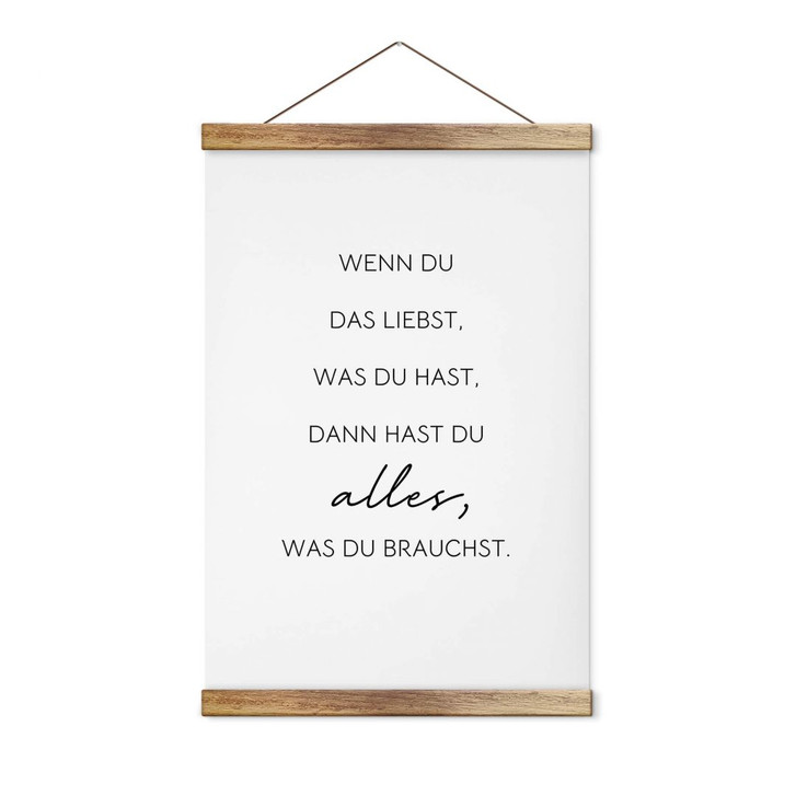 Stoffbild Wenn du liebst, was du hast - WA382005